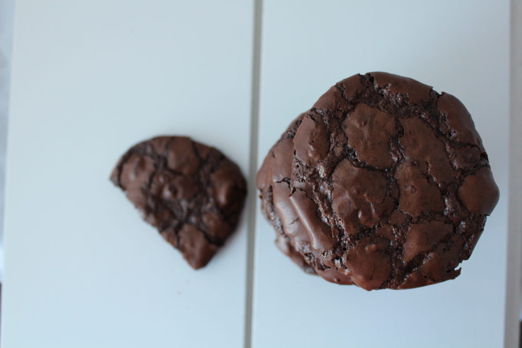 Stack of chocolate cookies