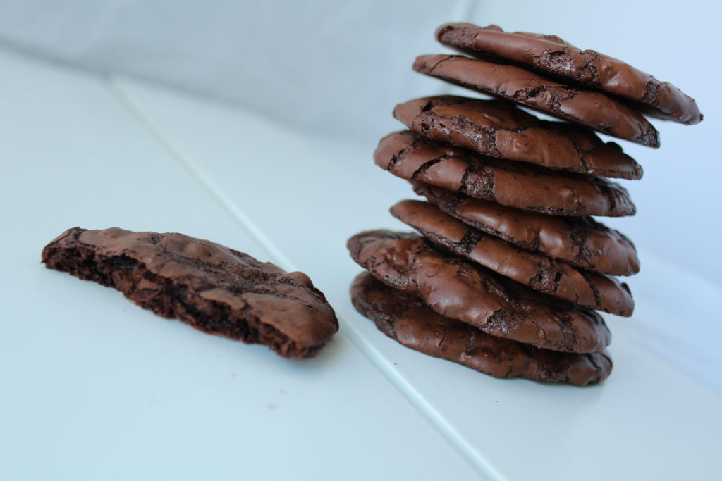 stack of chocolate cookies