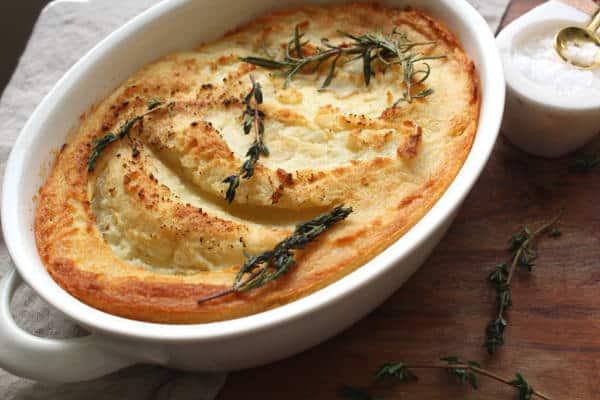 Mashed Potatoes With a Broiled Top with Thyme and Rosemary