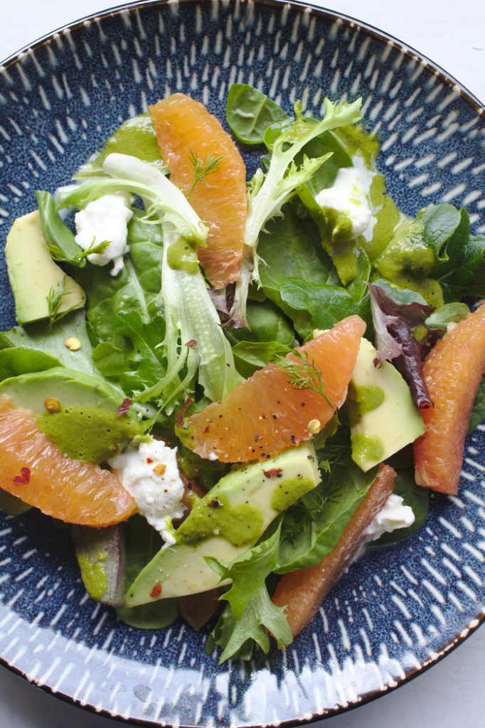 Citrus Salad with Basil Vinaigrette