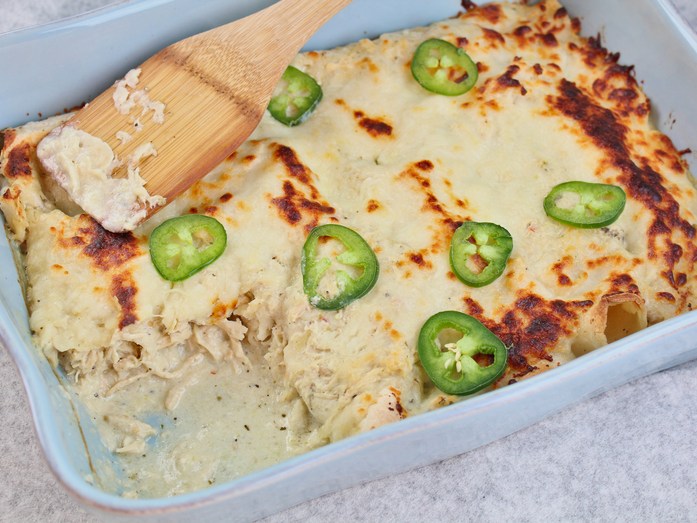 Green Chile Chicken Enchiladas