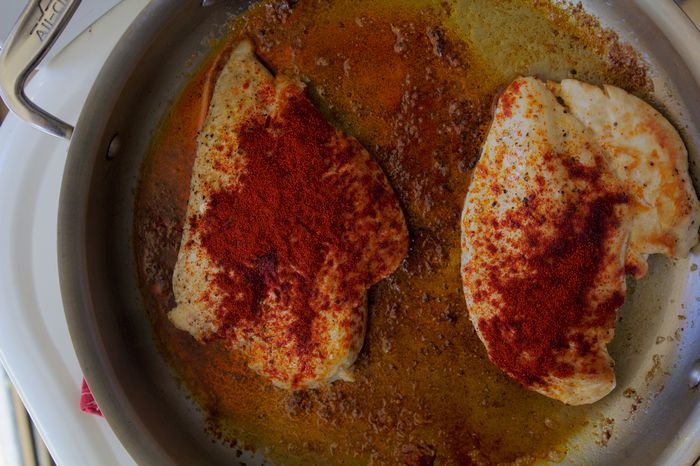 pan-seared chicken breast with paprika