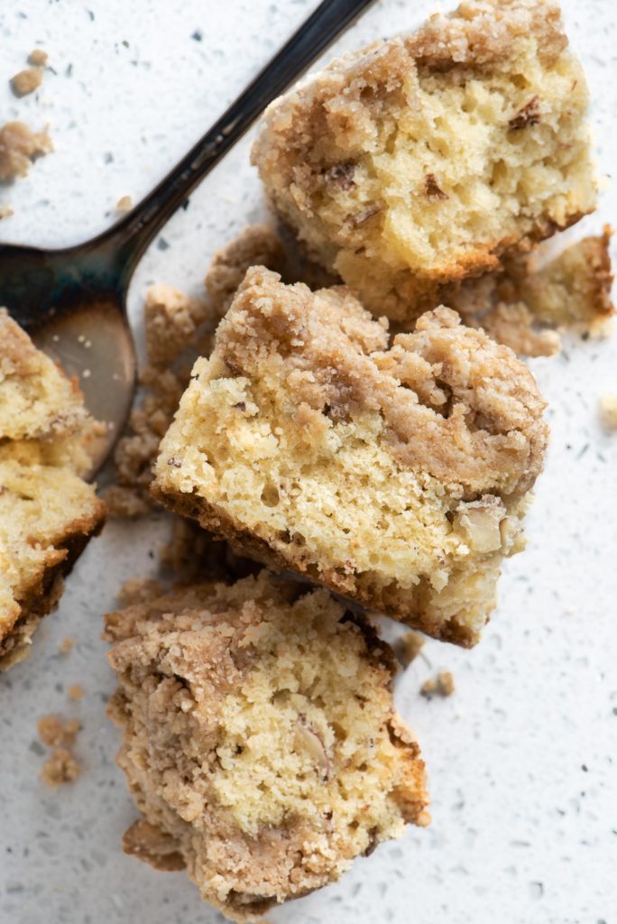 streusel topping infused with chai spices and coffee cake