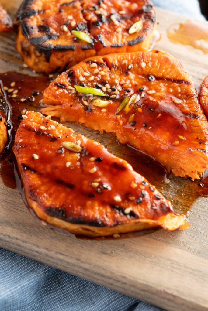 tender texture inside yams with glaze