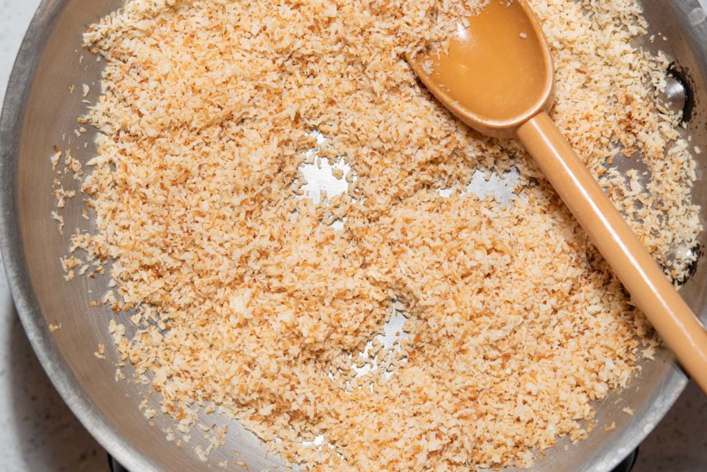 how to toast shredded coconut in a pan