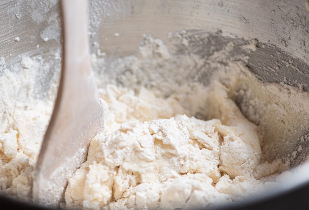 forming a shaggy dough