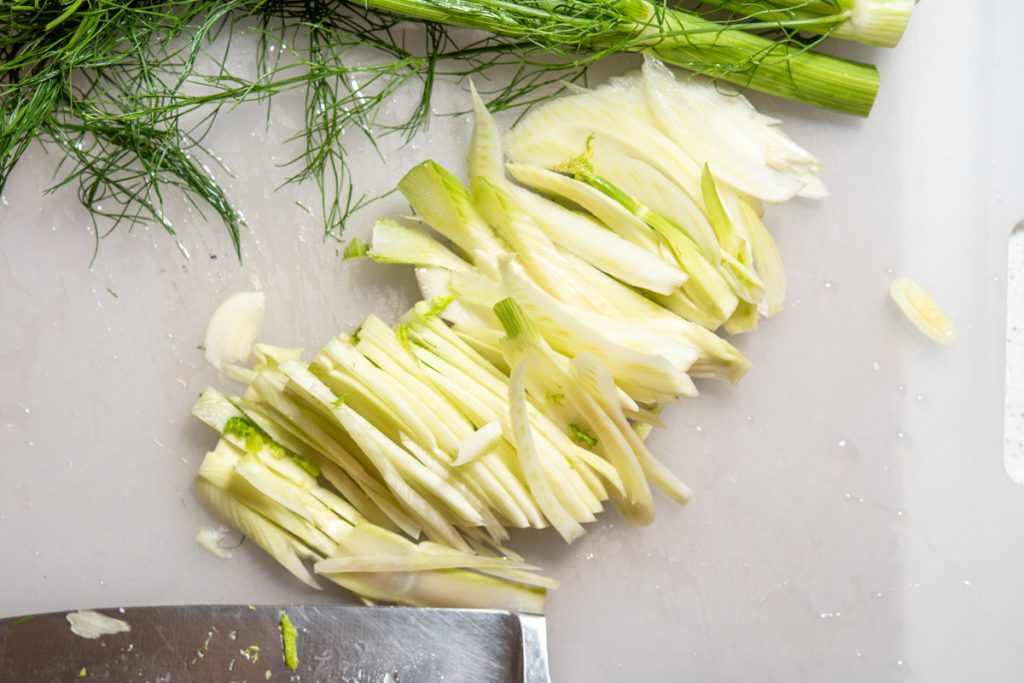 sliced fennel