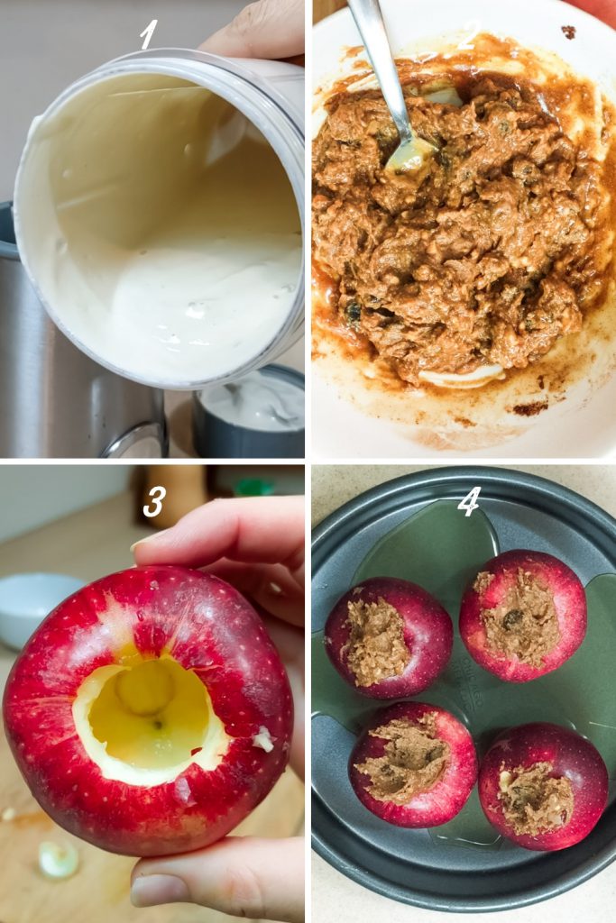 Peanut Butter Baked Apples with Silky Cashew Cream The Frayed Apron