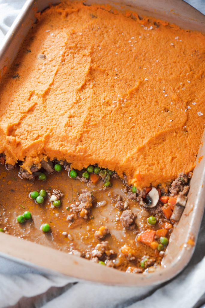 shepherd's pie with sweet potato mash