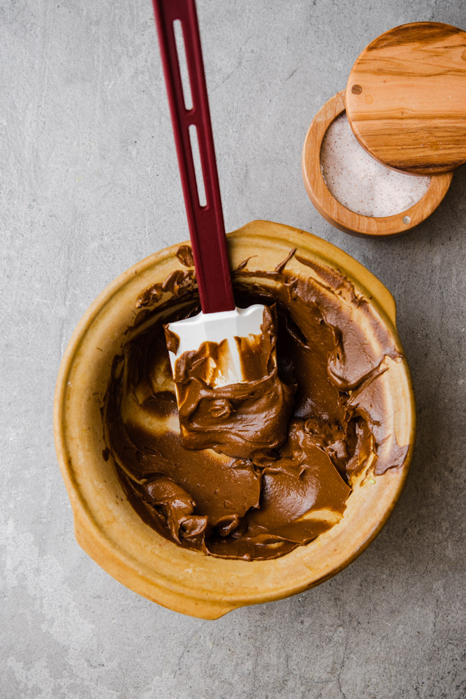 chocolatey carob pudding in a bowl