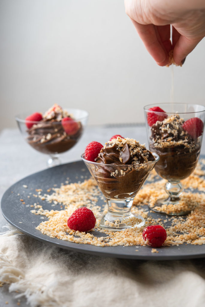 dairy free mousse with carob and avocado