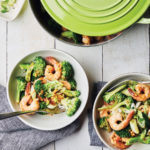 honey garlic-glazed shrimp and broccoli